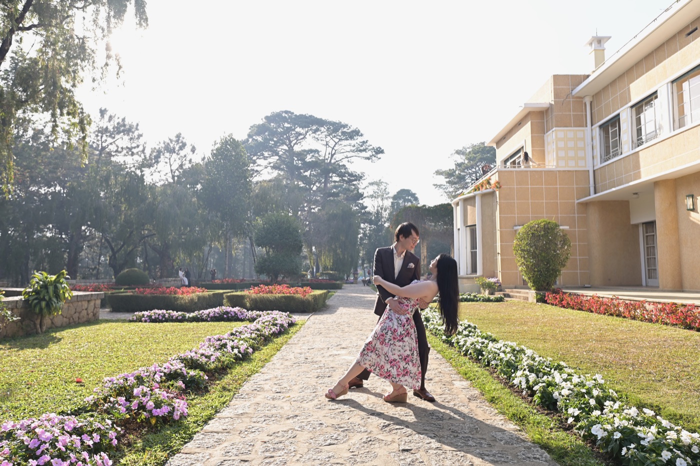 Dancing in the resort garden